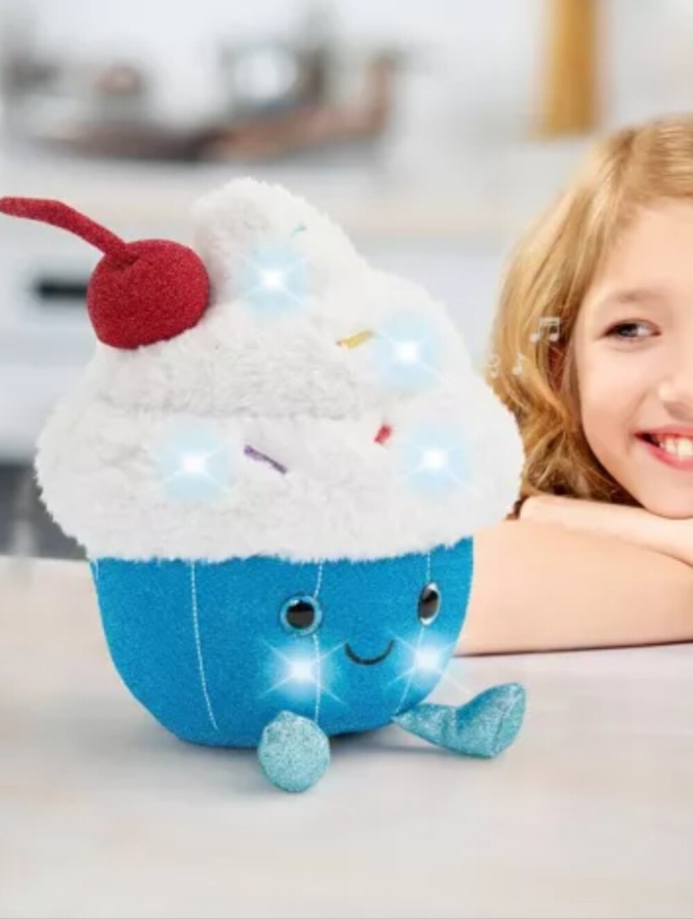 FAO Schwarz 11" Glow Brights Plush LED with Sound Cupcake - Picture 2 of 8